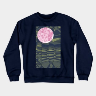 Abstract Pink Moon Crewneck Sweatshirt
